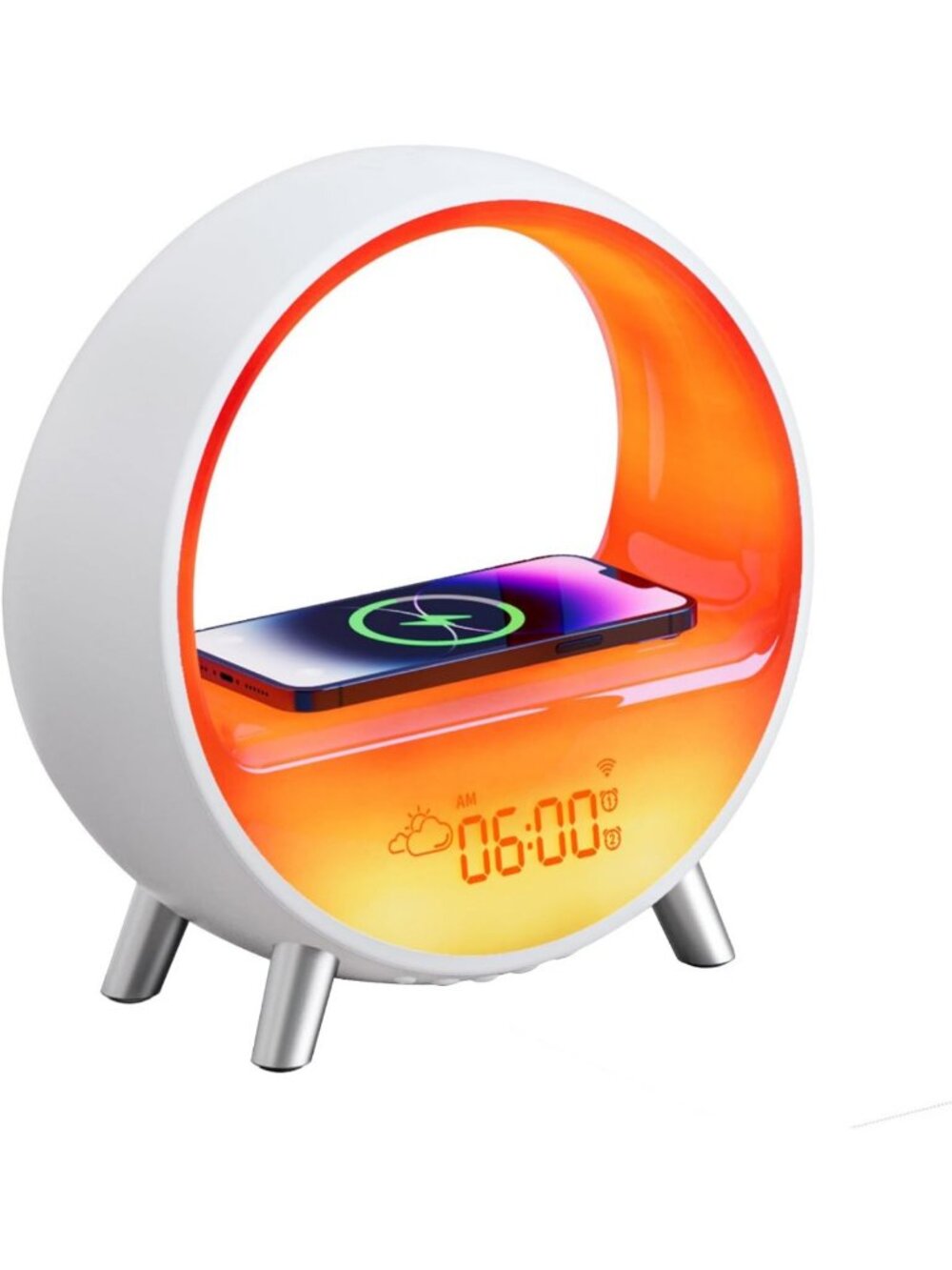 5G Sunrise Alarm Clock with Wireless Charging & Gradual Light Feature